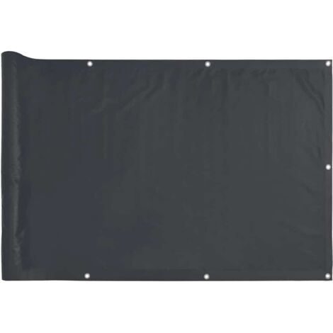 vidaXL Paravento da Balcone Antracite 400x75 cm in PVC