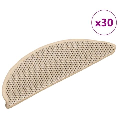 vidaXL Tappeti Autoadesivi Scale Aspetto Sisal 30pz 56x17x3 cm Berbero