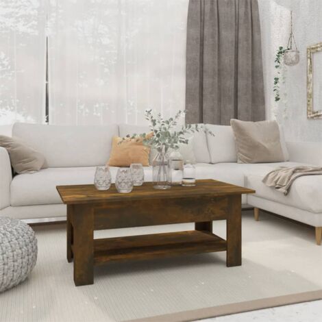 vidaXL Tavolino da Salotto Rovere Fumo 102x55x42 cm in Truciolato