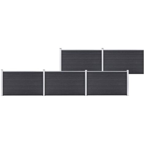 vidaXL Recinzione da Giardino in WPC 872x106 cm Grigia