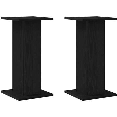 vidaXL Supporti per Altoparlanti Rovere nero Legno multistrato