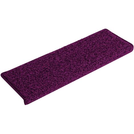 vidaXL Tappetini per scale 15 pz 65x21x4 cm Rosa Bordo rettangolare