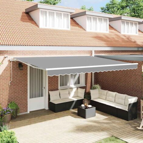 vidaXL Tenda da Sole Bianco 5 x 3 m Metallo
