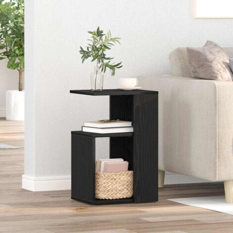 vidaXL Tavolo laterale Rovere nero 36 x 30 x 56 cm Legno multistrato