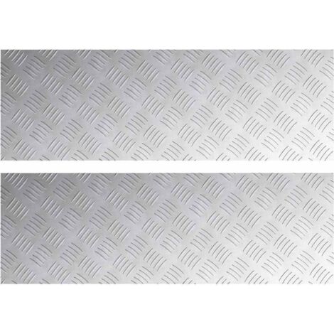 vidaXL Gradini per Scale 2 pcs Argento 90 x 30 cm Alluminio