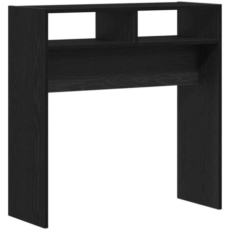 vidaXL Tavolo consolle Rovere nero 78 x 30 x 80 cm Legno multistrato