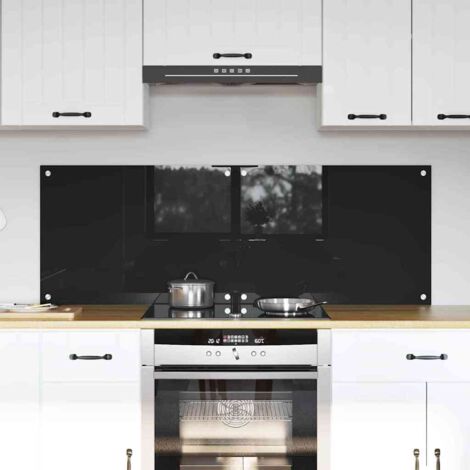 vidaXL Rivestimento da Cucina Nero 70 x 50 cm vetro temperato