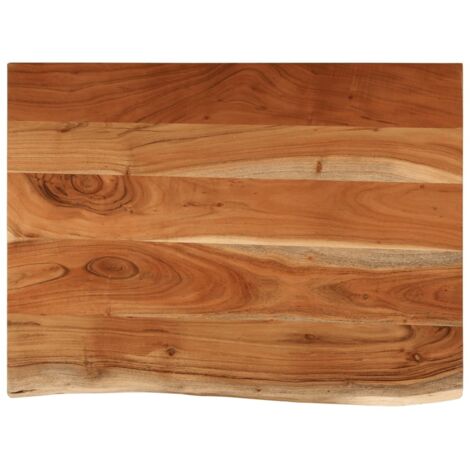 vidaXL Piano Bagno 80x60x3,8 cm Rettangolare Legno Massello di Acacia (1/5)