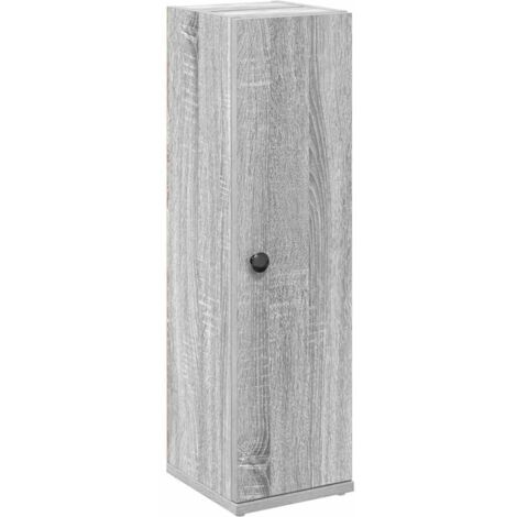 vidaXL Mobile da Bagno con Portarotolo Grigio Sonoma 20,5x22x72 cm