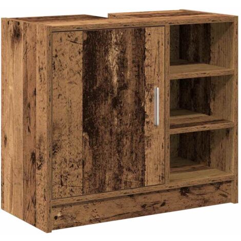 vidaXL Mobile Lavabo Legno vecchio 63 x 29 x 55 cm Legno multistrato