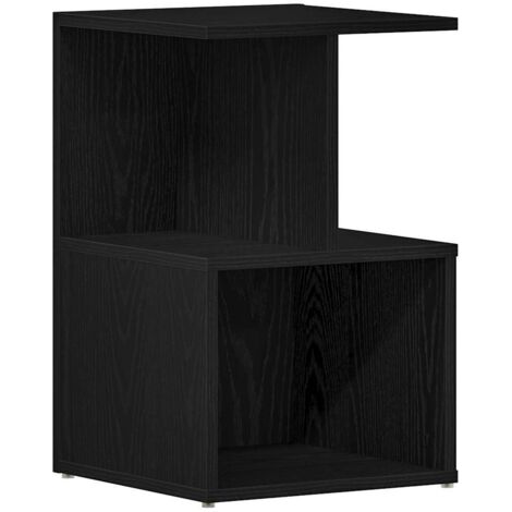 vidaXL Armadio da Notte Rovere nero 35 x 35 x 55 cm Legno multistrato