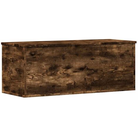 vidaXL Contenitore Portaoggetti Rovere Fumo 90x35x35 cm in Truciolato