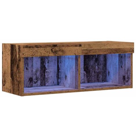 vidaXL Set mobile TV Legno vecchio 80 x 30 x 30 cm Legno multistrato
