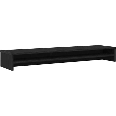vidaXL Supporto per Monitor Rovere Nero 100x24x13 cm in Legno Agglomerato