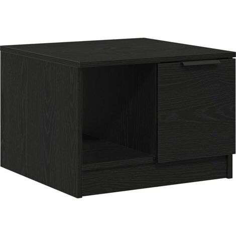 vidaXL Tavolino da salotto with Drawer Rovere nero 50 x 50 x 36 cm
