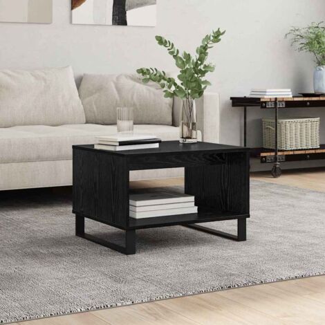 vidaXL Tavolino da salotto Rovere nero 60 x 50 x 40 cm