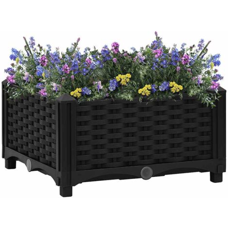 vidaXL Fioriera Rialzata 40x40x23 cm in Polipropilene