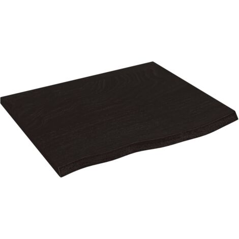vidaXL Ripiano Muro Marrone Scuro 60x50x2 cm Massello Rovere Trattato