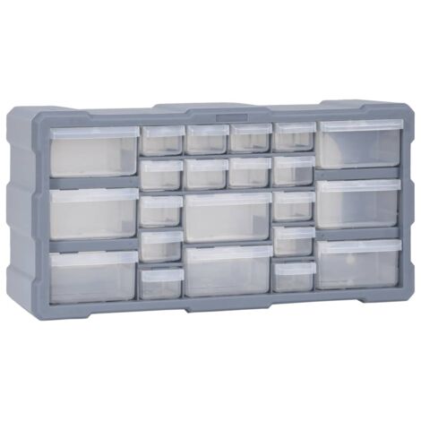 vidaXL Mobile Contenitore con 22 Cassetti 49x16x25,5 cm