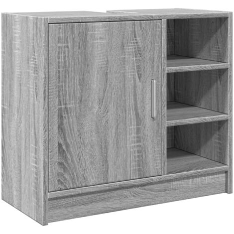 vidaXL Mobile Lavabo Grigio Sonoma 63x29x55 cm in Legno Multistrato