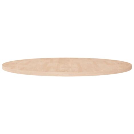vidaXL Piano Tavolo Rotondo Ø90x2,5 cm Massello di Rovere Non Trattato