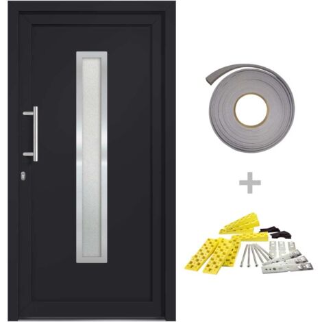 Porta di Ingresso Antracite 108x208 cm vidaXL