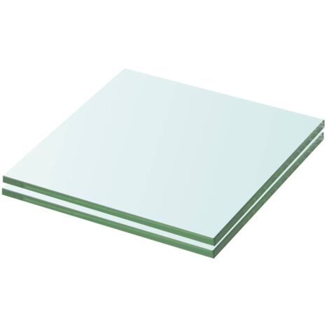 vidaXL Mensole in Vetro Trasparente 2 pz 20x15 cm