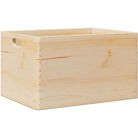 vidaXL Scatola in Legno con Manici 40x30x23 cm Legno Massello di Pino