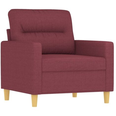 Poltrona Rosso Vino 60 cm in Tessuto vidaXL 680538