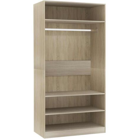 vidaXL Armadio Rovere Sonoma 100x50x200 cm in Legno Multistrato