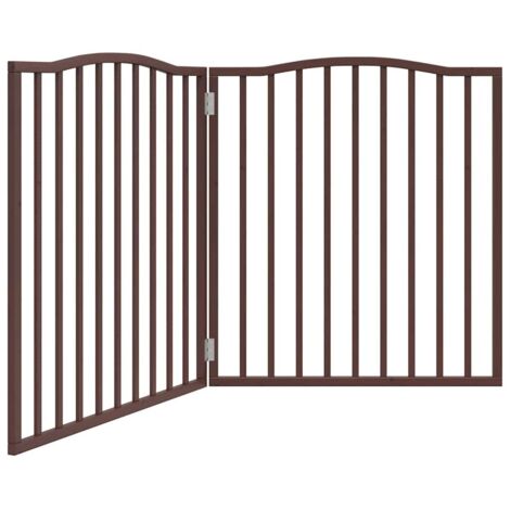 vidaXL Cancello Cani Pieghevole 2 Pannelli Marrone 160cm Legno Pioppo