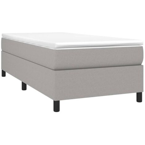 vidaXL Struttura Letto a Rete a Molle Grigio Chiaro 100x200 cm Tessuto