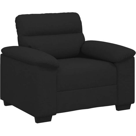 Poltrona Nera 60 cm in Tessuto vidaXL