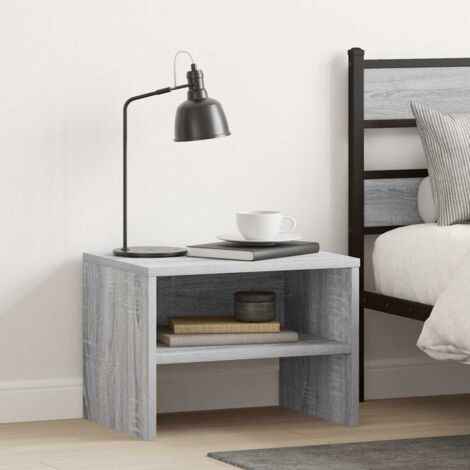vidaXL Comodino Grigio Sonoma 40x30x30 cm in Legno Multistrato (1/5)