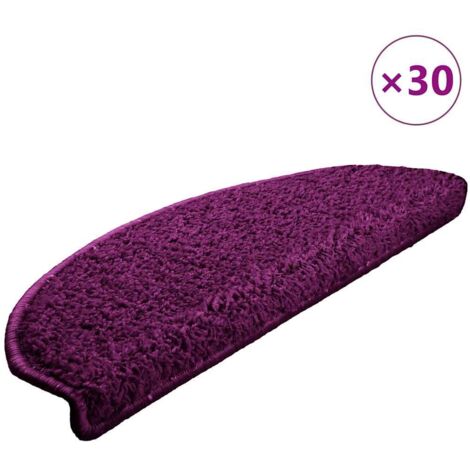 vidaXL Tappetini per scale 30 pz 65x21x4 cm Viola Semicircolari Grandi