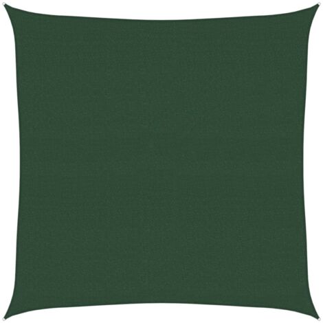 vidaXL Vela Parasole 160 g/m² Verde Scuro 4x4 m in HDPE