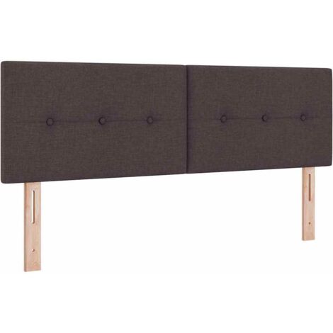 Testiera con testiera Marrone scuro 160 cm Tessuto vidaXL