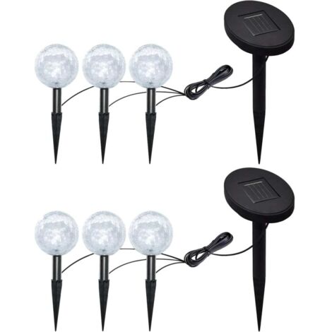 Lampade LED da Giardino 6 pz con Picchetti e Pannelli Solari vidaXL
