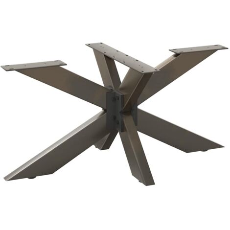 Gamba per tavolino da caffè a forma di ragno nera 98x58x(42-43) cm in acciaio vidaXL