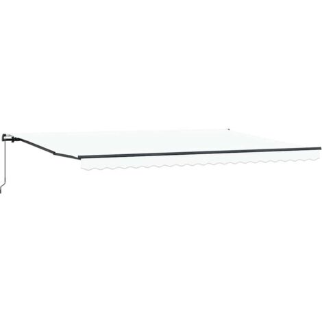 vidaXL Tenda Retrattile Bianco 500 × 350 cm Tessuto