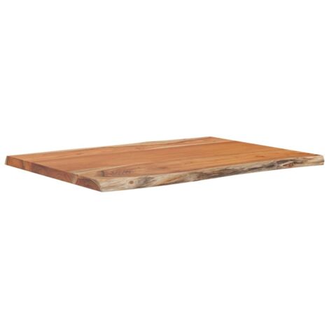 vidaXL Piano Tavolo 80x60x2,5 cm Rettangolare Legno Acacia Bordi Vivi