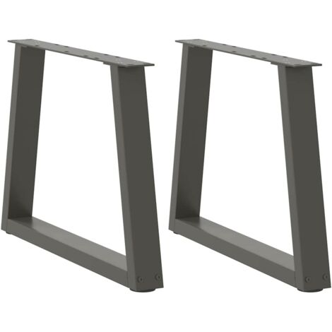 vidaXL Gambe per Tavolino da Caffè a Forma di V 2 pz Antracite 60x(42-43,3) cm Acciaio