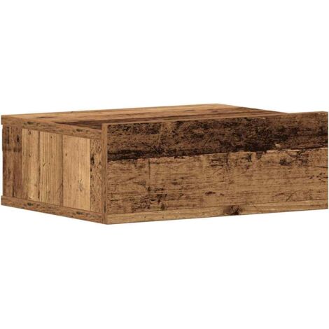 vidaXL Comodino Pensile Legno Antico 40x30x15 cm in Legno Multistrato