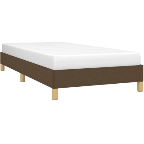 vidaXL Giroletto senza Materasso Marrone Scuro 90x200 cm Tessuto (1/5)