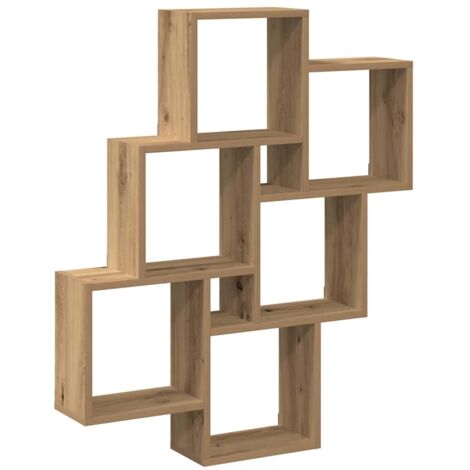 vidaXL Mensola a Muro a Cubo Artigianale 78x15x93 cm Legno Multistrato