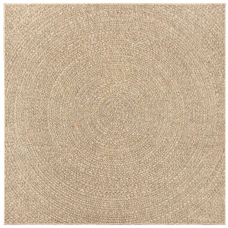 vidaXL Tappeto ZIZUR 120x120 cm Aspetto Iuta per Interni ed Esterni