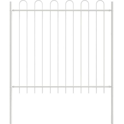 vidaXL Recinzione per Giardino Bianco 1.7 x 1.5 m