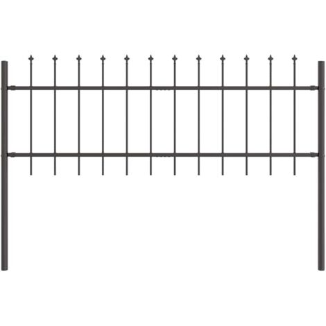 vidaXL Recinzione per Giardino Grigio 1.7 x 0.6 m