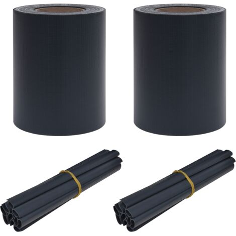 vidaXL Schermi privati per il giardino 2 pcs Grigio scuro 35 x 0.19 m (1/5)