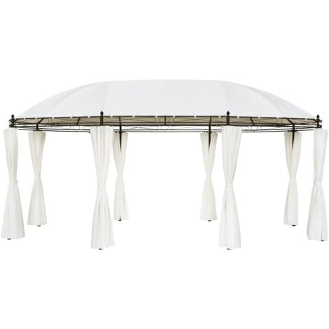 vidaXL Gazebo Bianco Crema 530x350x265 cm